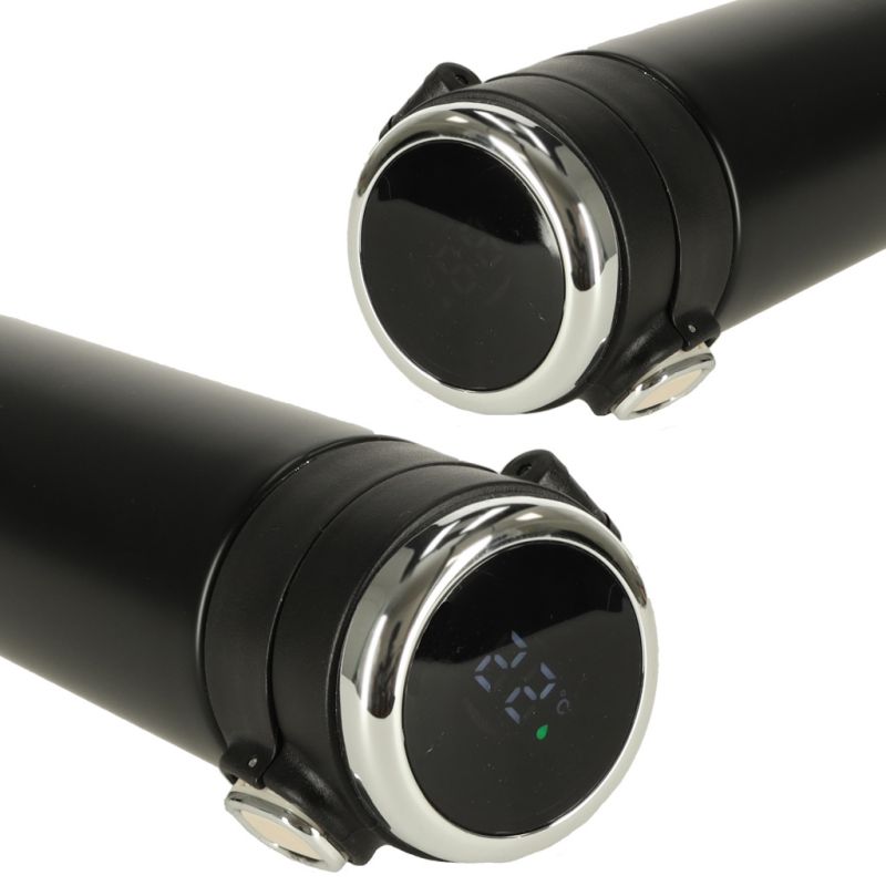 Kubek bidon termiczny z ustnikiem termos LED 350ml czarny