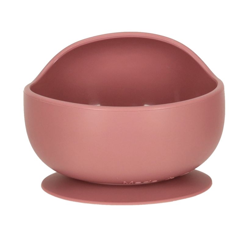 Naczynia silikonowe dla dzieci wiewiórka zestaw 9 elementów ciemny różowy - obrazek 3