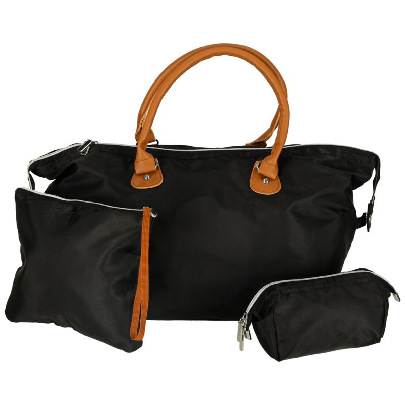 Torba podróżna wielofunkcyjna do wózka dla mamy zestaw czarna - obrazek 2