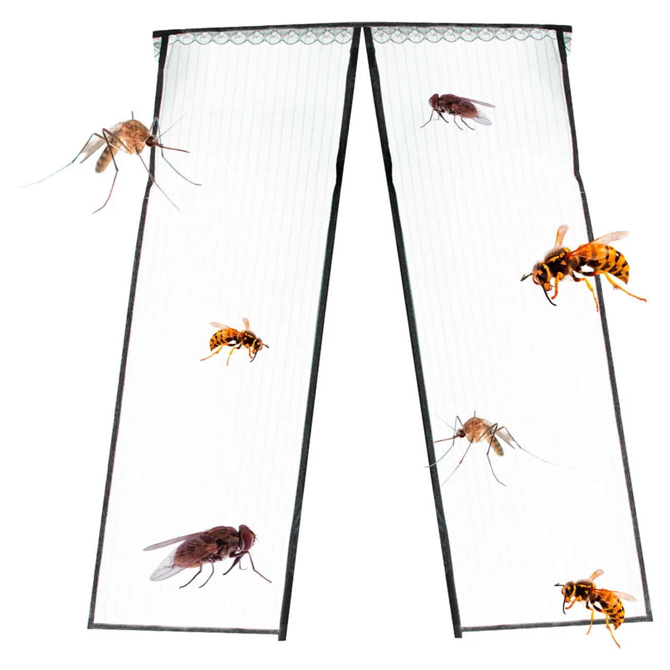 Moskitiera siatka magnetyczna na drzwi 110x220cm CZARNA - obrazek 11