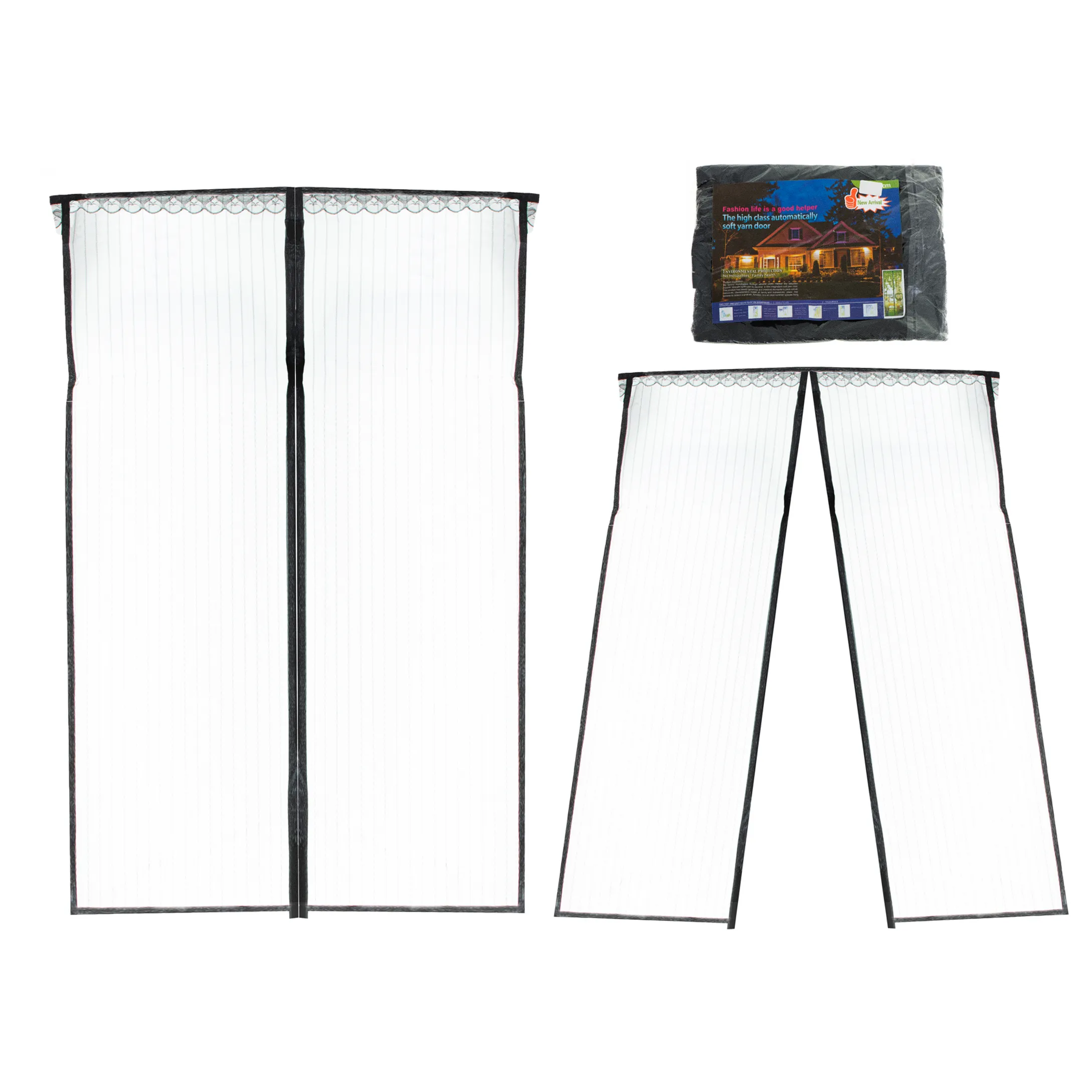 Moskitiera siatka magnetyczna na drzwi 110x220cm CZARNA