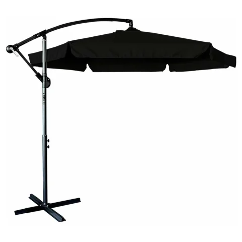 Parasol ogrodowy LUARO duży składany z wysięgnikiem 290cm czarny