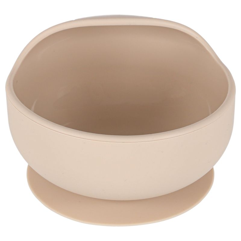 Naczynia silikonowe dla dzieci niemowląt krab zestaw 9 elementów beżowe - obrazek 4