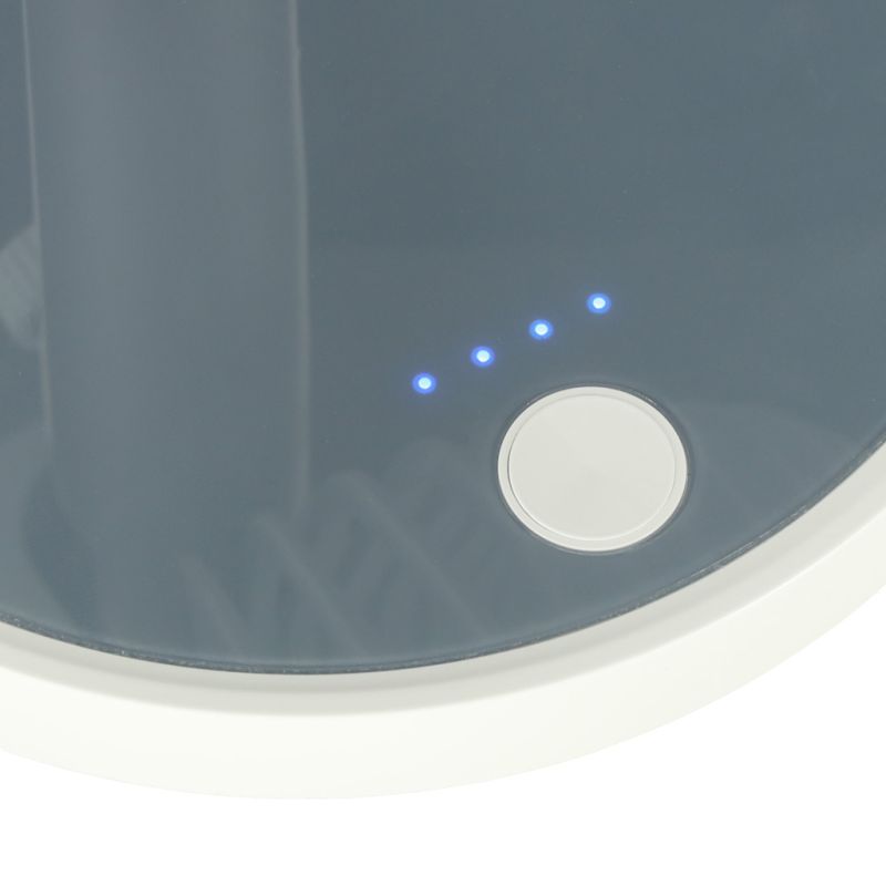 Wentylator biurkowy wiatrak przenośny bezprzewodowy USB z akumulatorem regulowany 4 poziomy mocy LED 38cm biały - obrazek 4