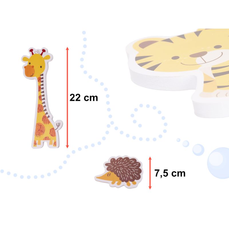 Zabawka do kąpieli wanny wodna dla dzieci naklejki piankowe zwierzątka 18 el. - obrazek 3