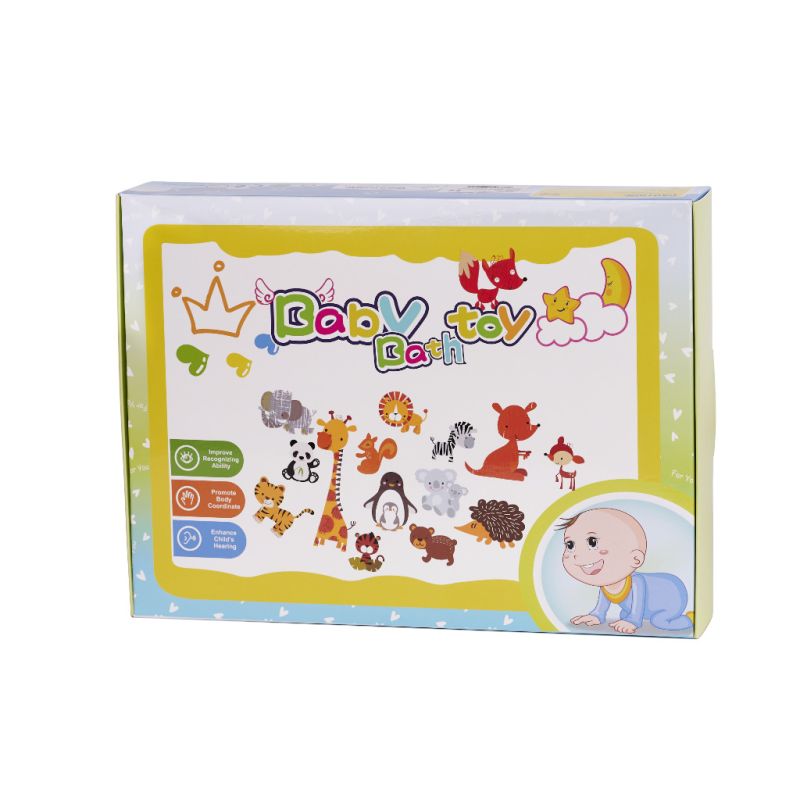 Zabawka do kąpieli wanny wodna dla dzieci naklejki piankowe zwierzątka 18 el. - obrazek 4