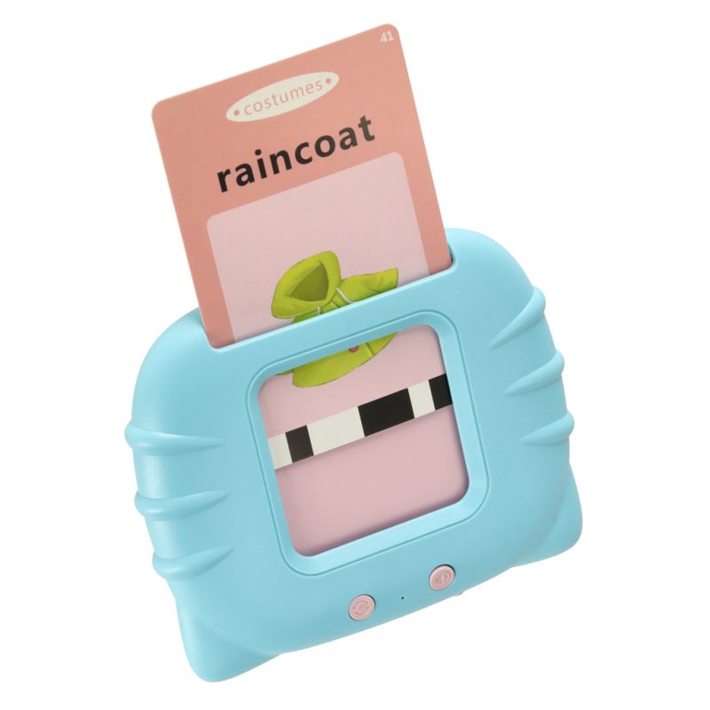 Nauka języka angielskiego czytnik kart do nauki słówek fiszki niebieski - obrazek 2