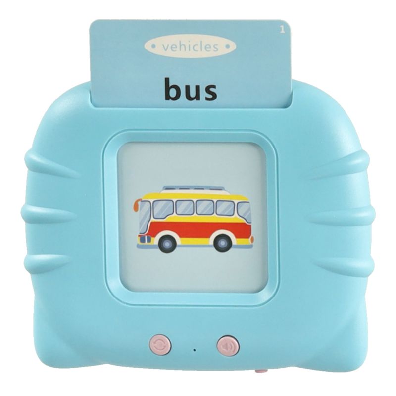 Nauka języka angielskiego czytnik kart do nauki słówek fiszki niebieski - obrazek 6