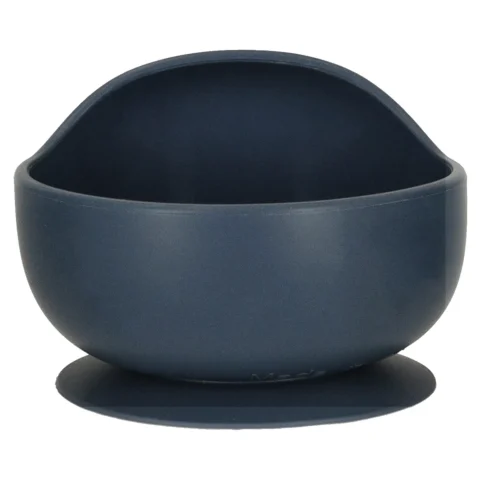 Naczynia silikonowe dla dzieci wiewiórka zestaw 9 elementów ciemny niebieski