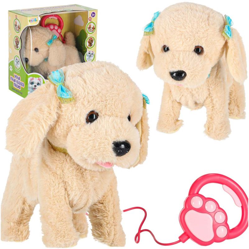 Piesek interaktywny na smyczy szczeka chodzi rusza ogonem Pudel - obrazek 11