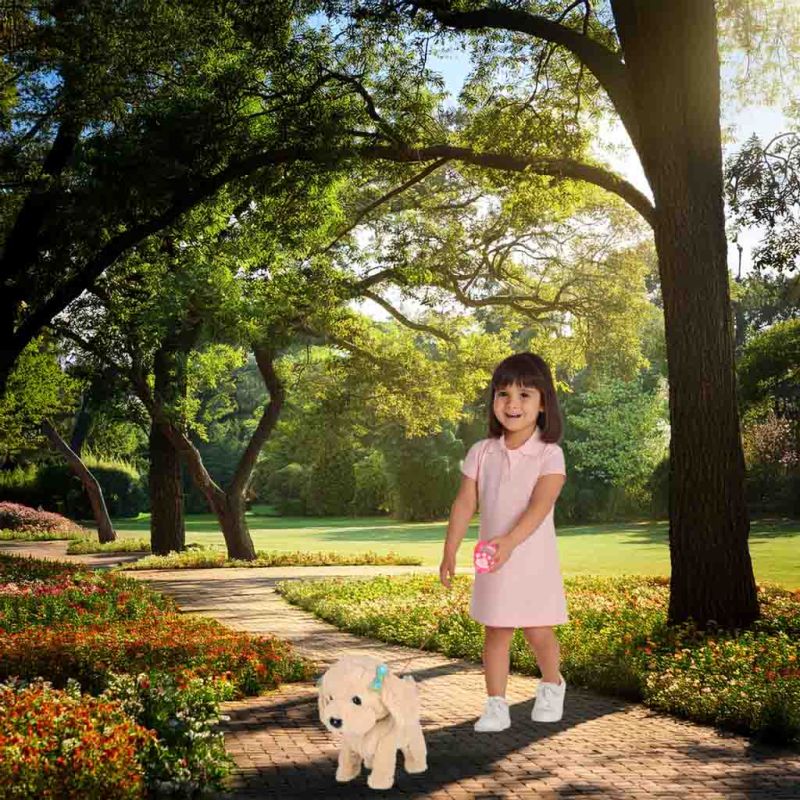 Piesek interaktywny na smyczy szczeka chodzi rusza ogonem Pudel - obrazek 8