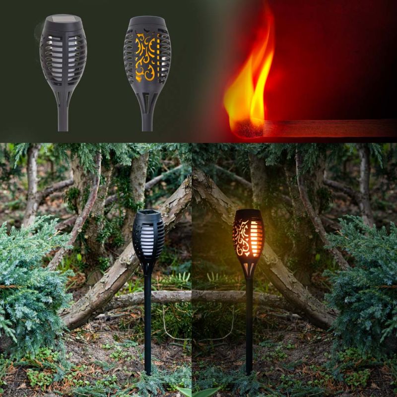 Lampy solarne ogrodowe pochodnie 12LED 4szt. - obrazek 7