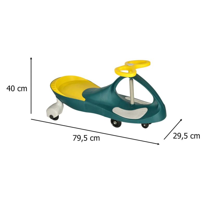 Jeździk grawitacyjny świecące koła LED butelkowy żółty - obrazek 8