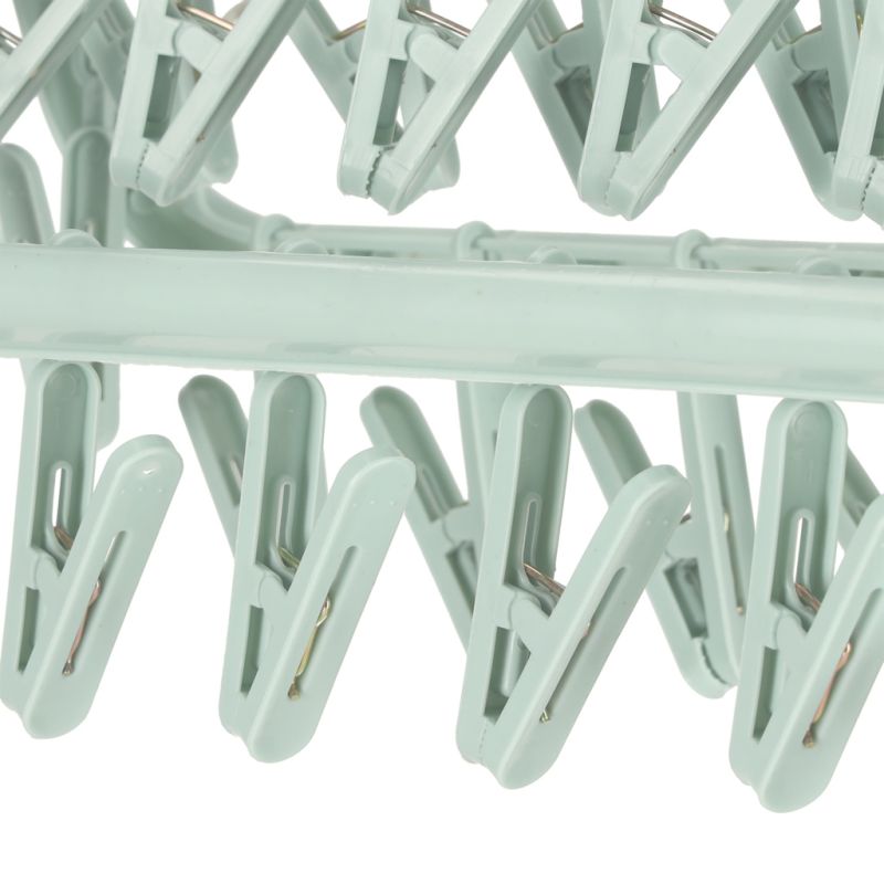 Wieszak suszarka na pranie na skarpetki bieliznę 32 klamerki niebieski - obrazek 4