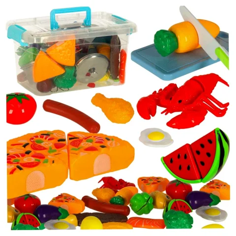 Zestaw Warzyw i Owoców do Krojenia 36 el. z Akcesoriami – Kreatywna Zabawa w Gotowanie