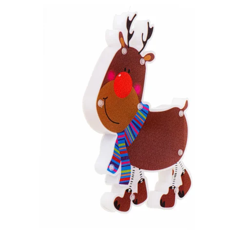 Lampki LED wisząca ozdoba dekoracja okna świąteczna przyssawka renifer