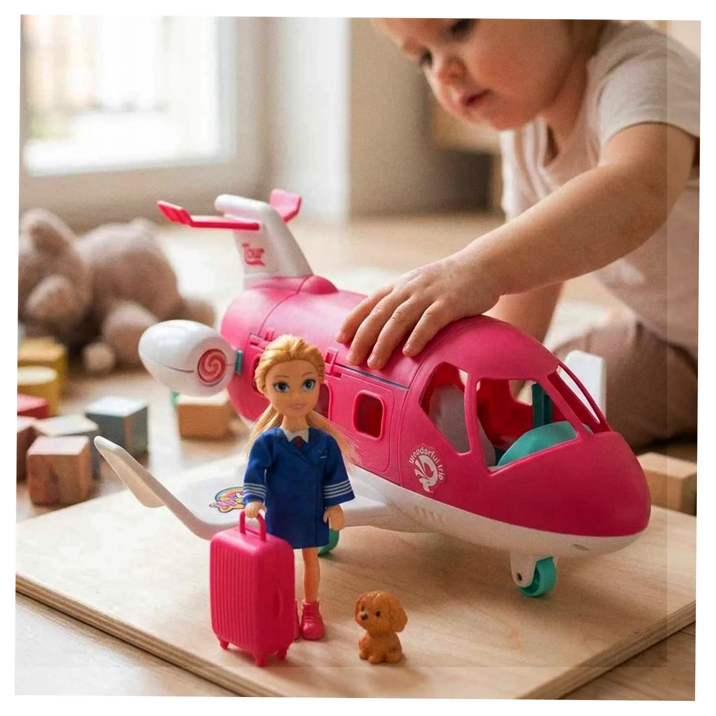 Samolot dla lalek rozkładany stewardessa akcesoria - obrazek 12