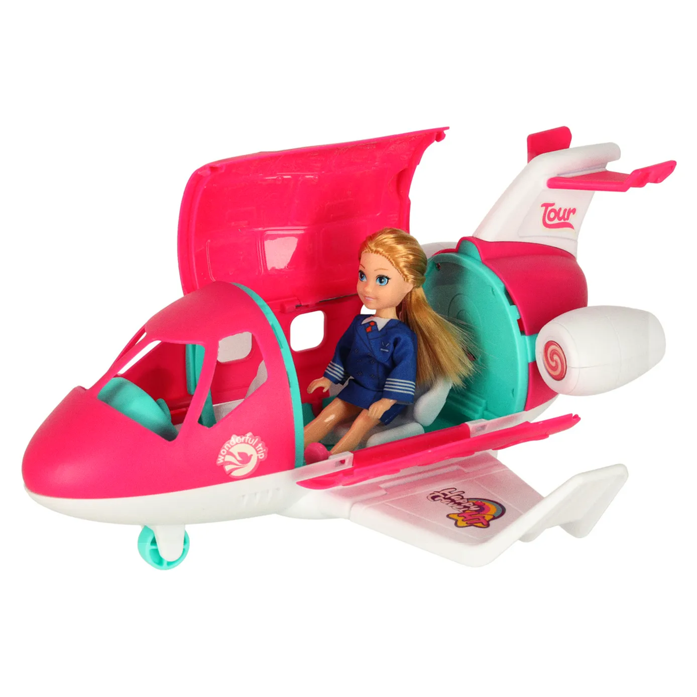 Samolot dla lalek rozkładany stewardessa akcesoria - obrazek 7