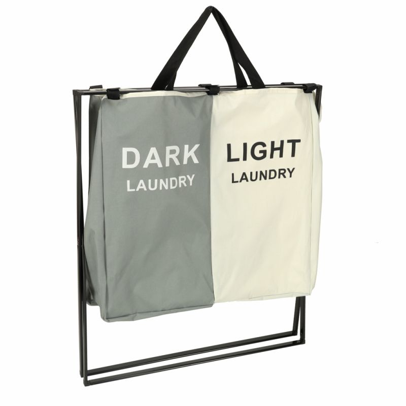 Kosz na pranie segregacja organizer 2 komory - obrazek 8