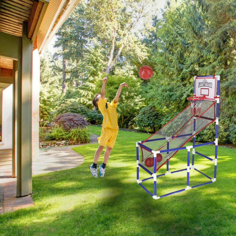 Koszykówka gra zręcznościowa sportowa przenośna basketball 2 piłki pompka - obrazek 8