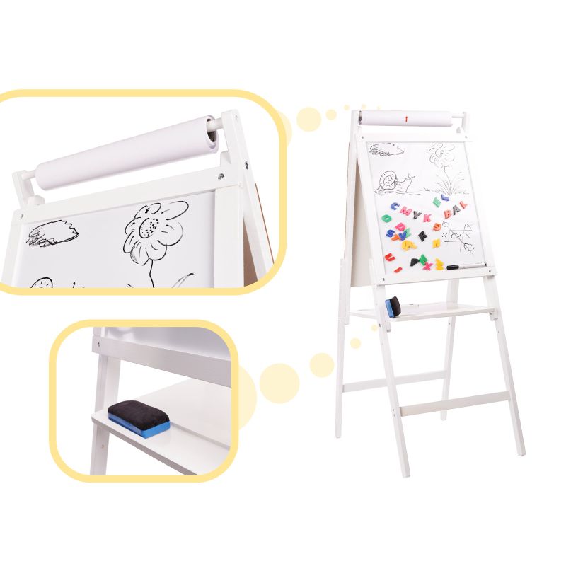 Tablica magnetyczna kredowa dwustronna drewniana biała duża XXL - obrazek 5