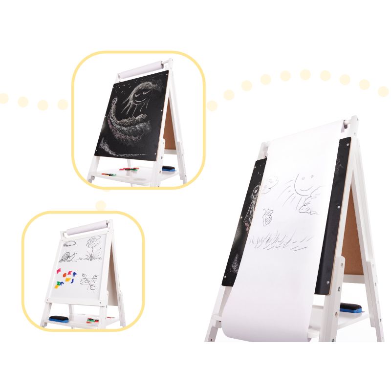 Tablica magnetyczna kredowa dwustronna drewniana biała duża XXL - obrazek 6