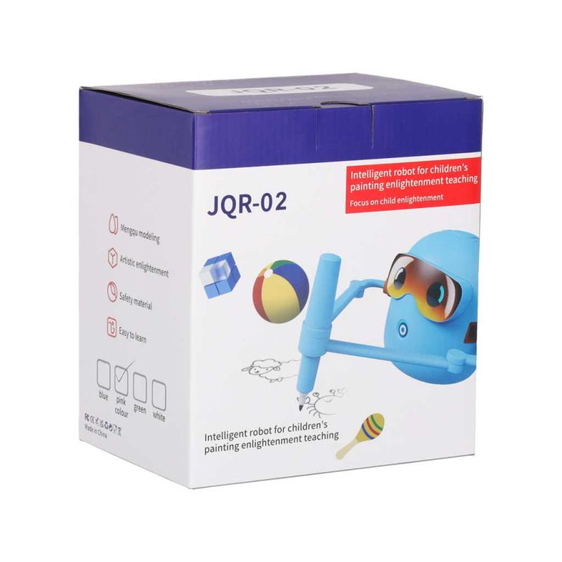 Zabawka interaktywna edukacyjna robot nauka rysowania fiszki mazaki różowy - obrazek 12