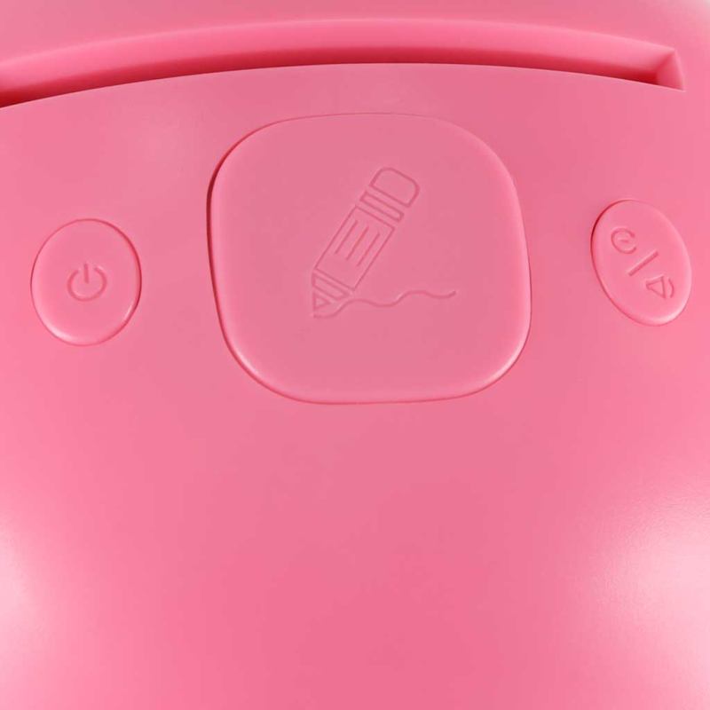 Zabawka interaktywna edukacyjna robot nauka rysowania fiszki mazaki różowy - obrazek 8