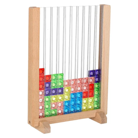 Gra logiczna układanka z klocków stojąca