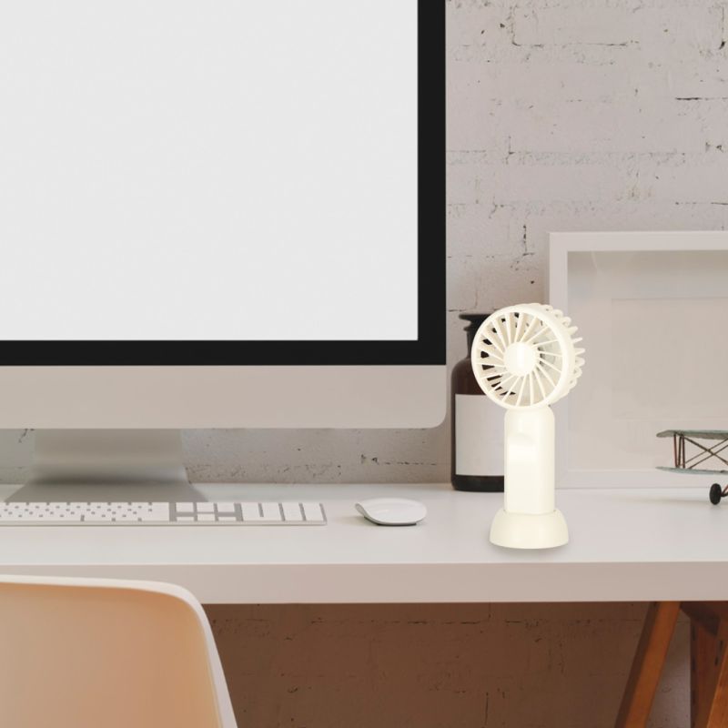 Wiatrak biurkowy wentylator mini ręczny wiatraczek przenośny USB 13,8cm - obrazek 11