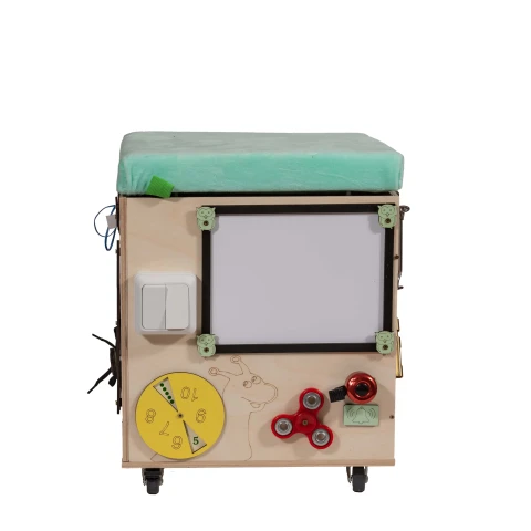 Puf manipulacyjny LAS z siedziskiem kółeczkami