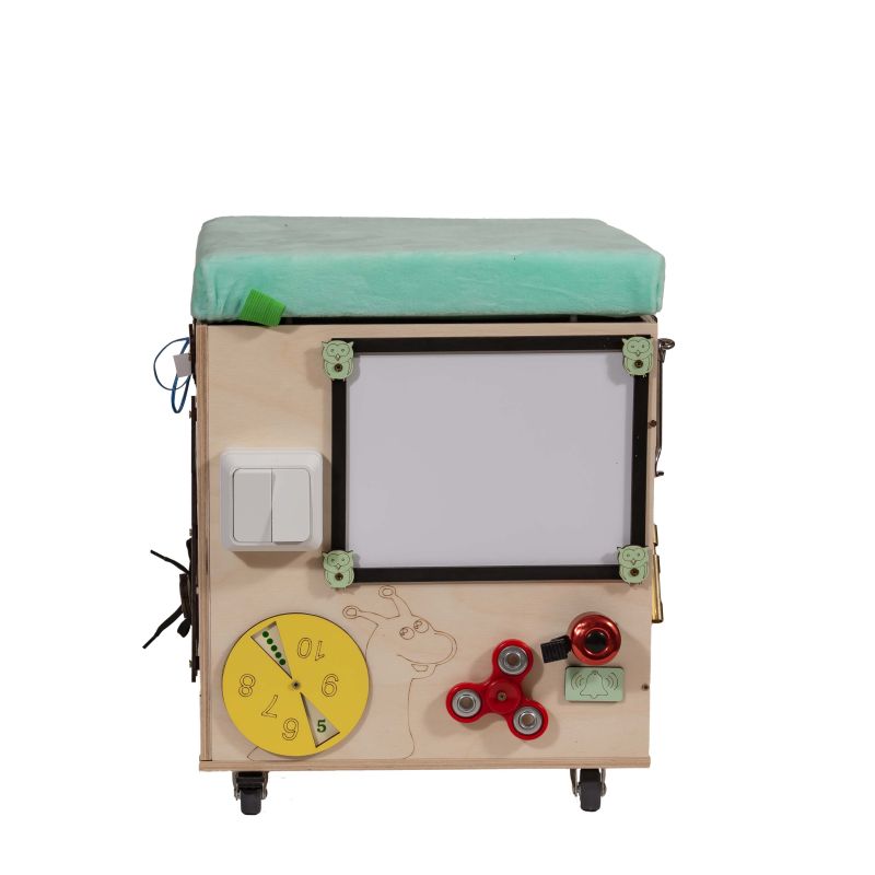 Puf manipulacyjny LAS z siedziskiem kółeczkami