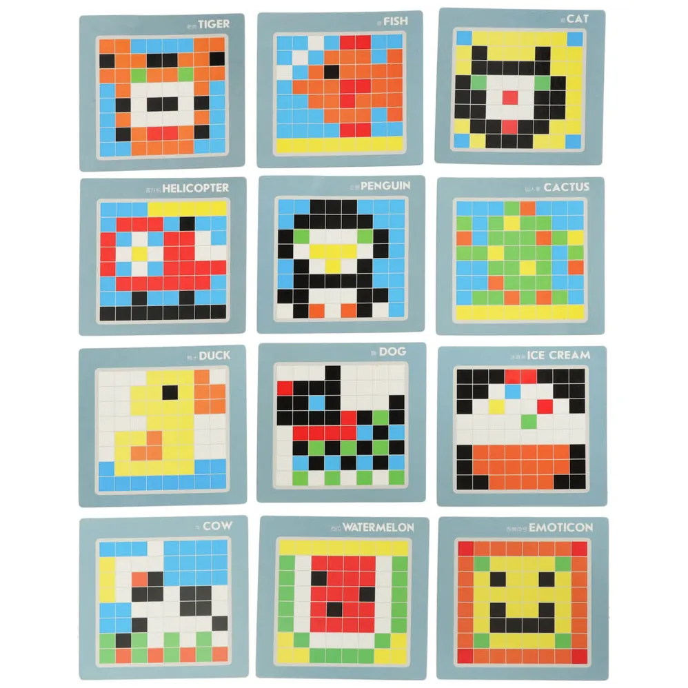 Układanka kreatywna logiczna klocki puzzle mozaika 175 elementów - obrazek 10