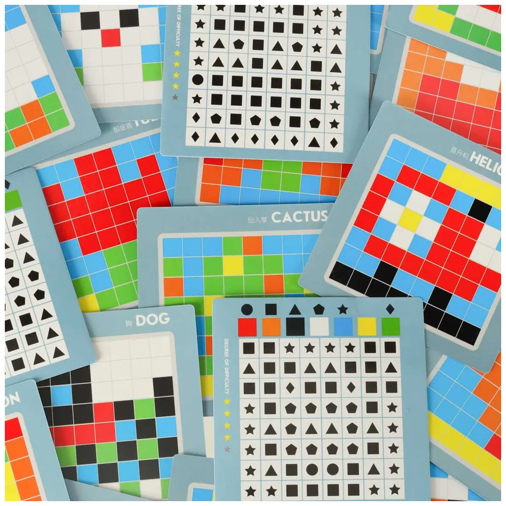 Układanka kreatywna logiczna klocki puzzle mozaika 175 elementów - obrazek 12