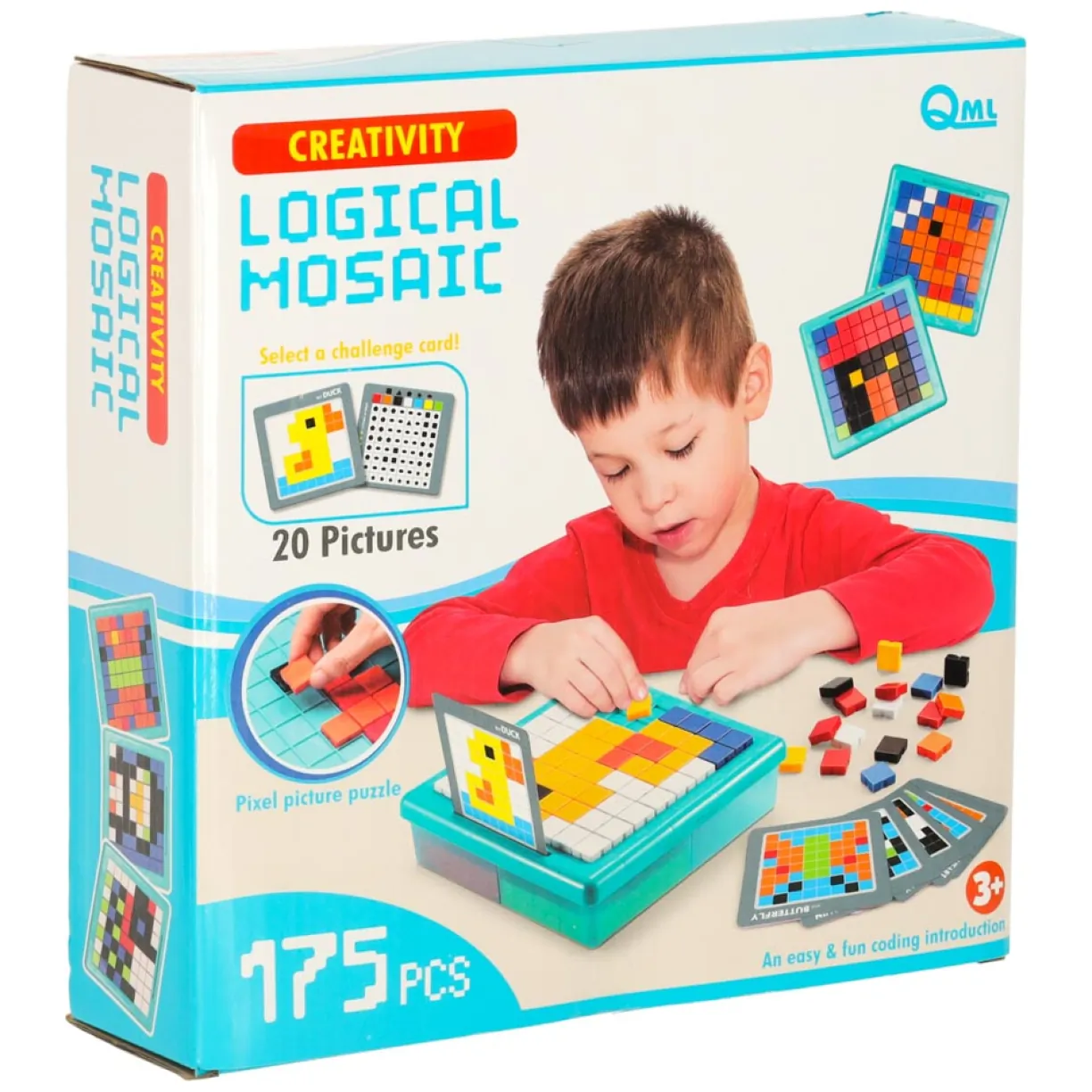 Układanka kreatywna logiczna klocki puzzle mozaika 175 elementów - obrazek 14
