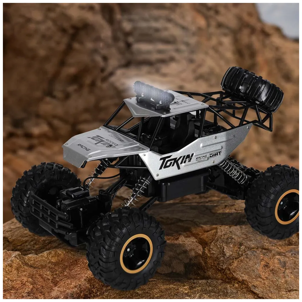 Samochód zdalnie sterowany na pilota RC Rock Crawler 1:12 4WD METAL srebrny - obrazek 10