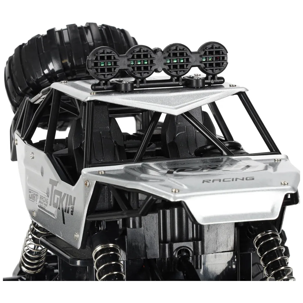 Samochód zdalnie sterowany na pilota RC Rock Crawler 1:12 4WD METAL srebrny - obrazek 8