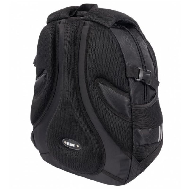 Plecak szkolny młodzieżowy czterokomorowy St. Right 23L czarny - obrazek 4