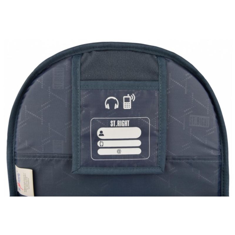 Plecak szkolny młodzieżowy czterokomorowy St. Right 23L czarny - obrazek 7