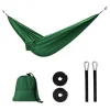 Hamak biwakowy turystyczny podróżny przenośny na biwak 260cm 120kg + pokrowiec zielony