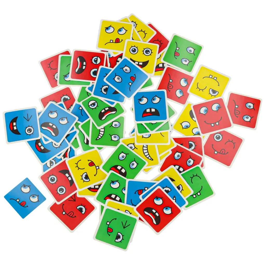 Klocki kreatywne montessori wyzwania zmieniające twarz emocje - obrazek 6