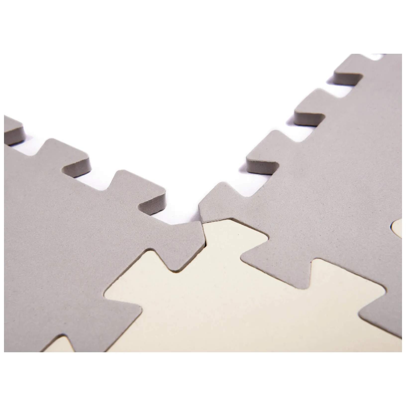 Mata edukacyjna piankowa puzzle szara ecru 36 elementów 150x150cm - obrazek 5
