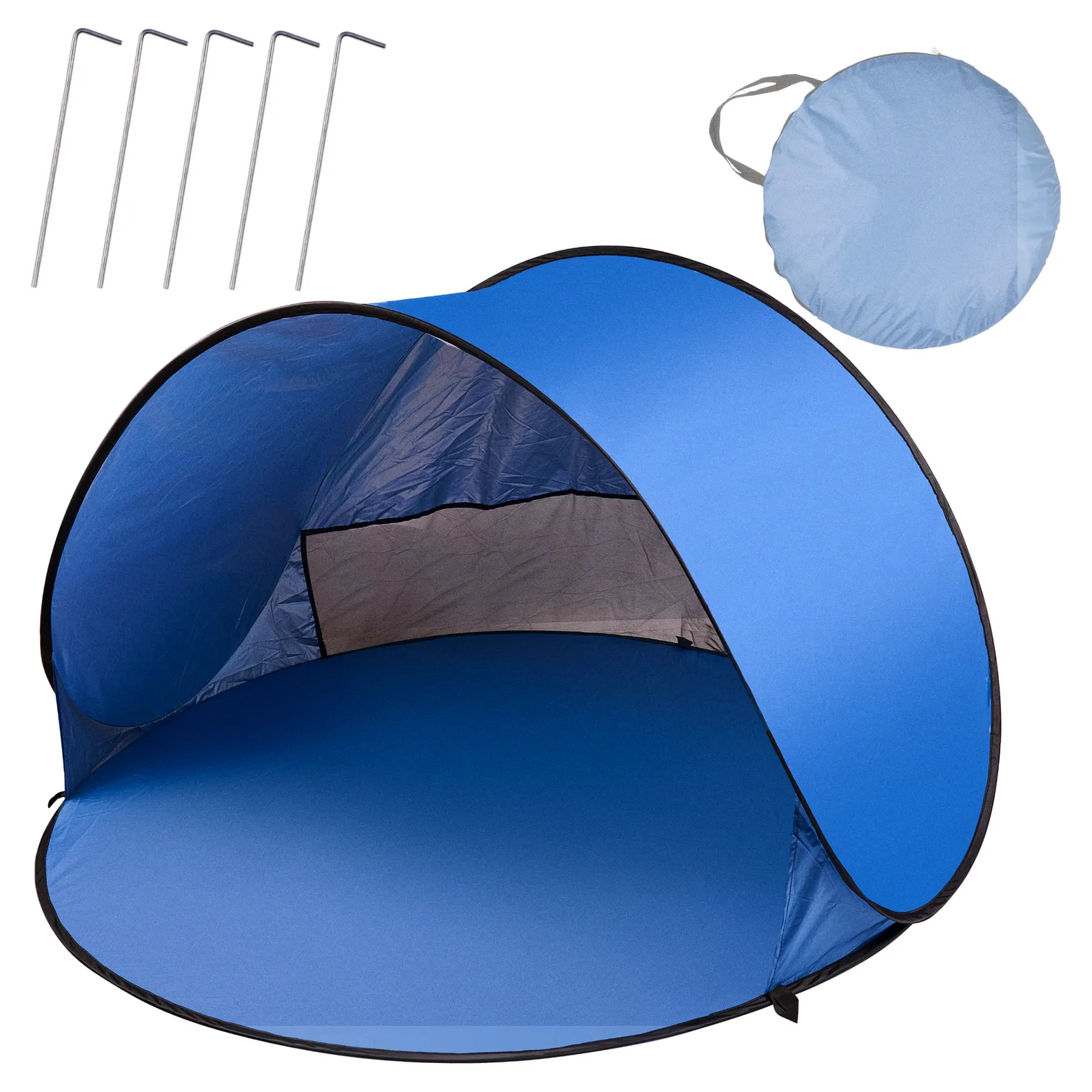 Namiot plażowy duży samorozkładający się automatyczny na plażę parawan ogrodowy XL 146x146cm + pokrowiec