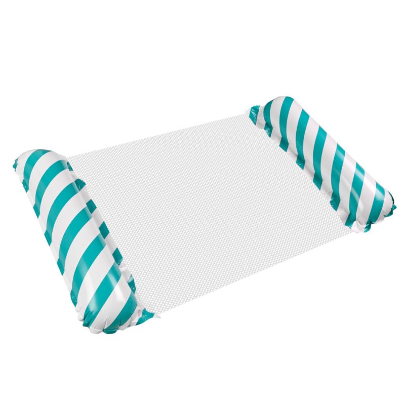 Materac dmuchany plażowy hamak wodny leżak fotel krzesło do pływania basenu niebieski - obrazek 4