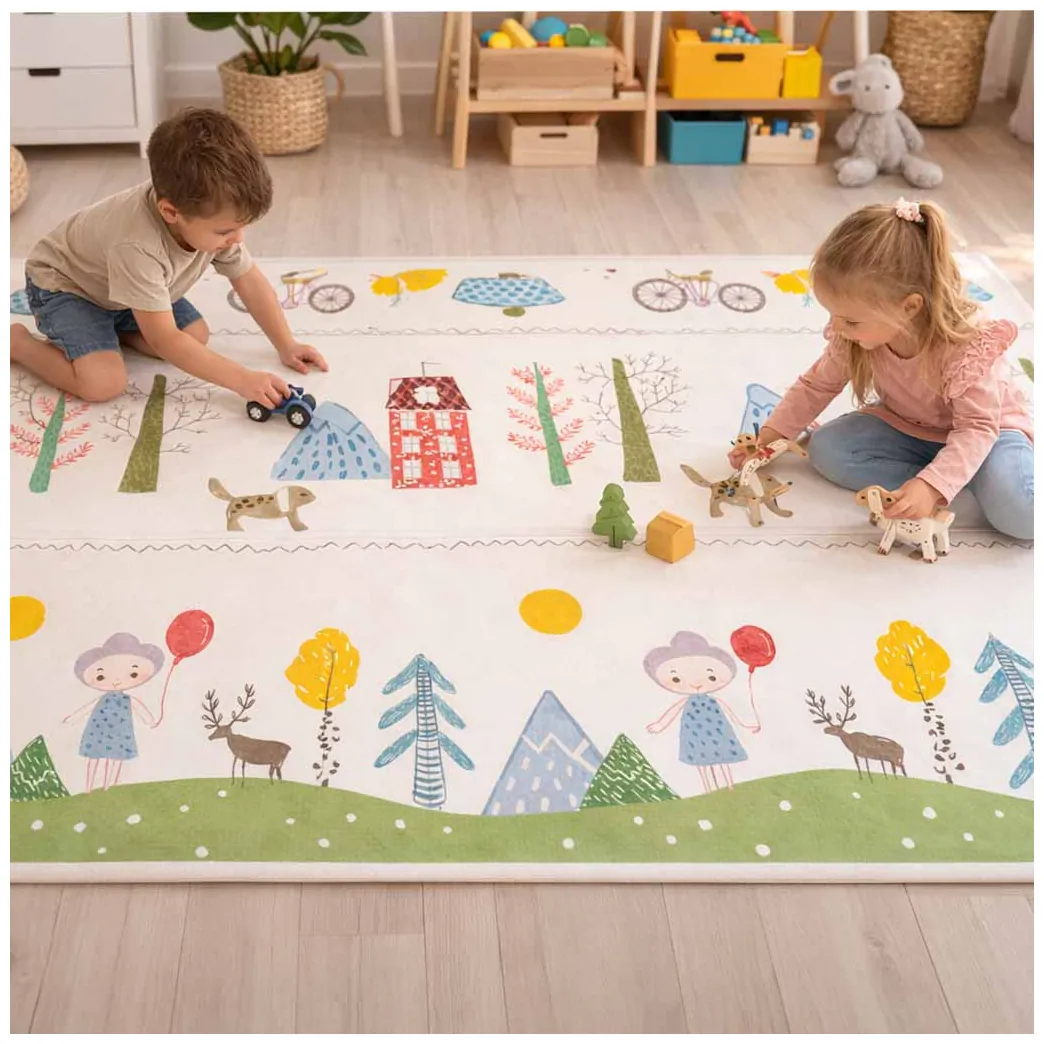 Mata edukacyjna piankowa dwustronna składana 150x200cm drzewa misie - obrazek 10