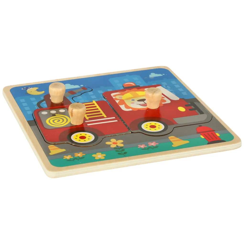 Puzzle drewniane sorter układanka straż pożarna - obrazek 3