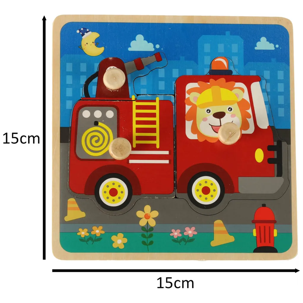 Puzzle drewniane sorter układanka straż pożarna