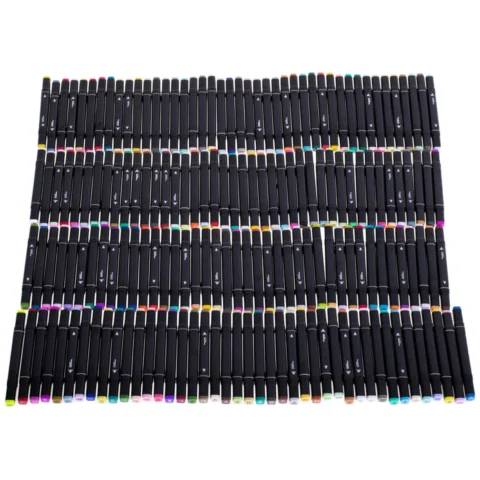 Markery dwustronne alkoholowe w etui 168 sztuk