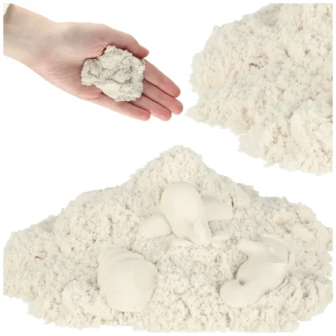 Piasek sensoryczny dla dzieci 1kg w woreczku biały