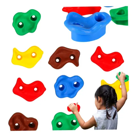 Kamienie wspinaczkowe uchwyty do wspinaczki dla dzieci kolorowe 10 szt + śruby